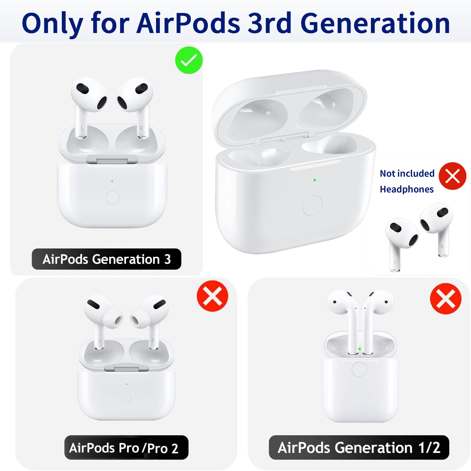 Wireless Charging Case for Airpods 3rd Gen