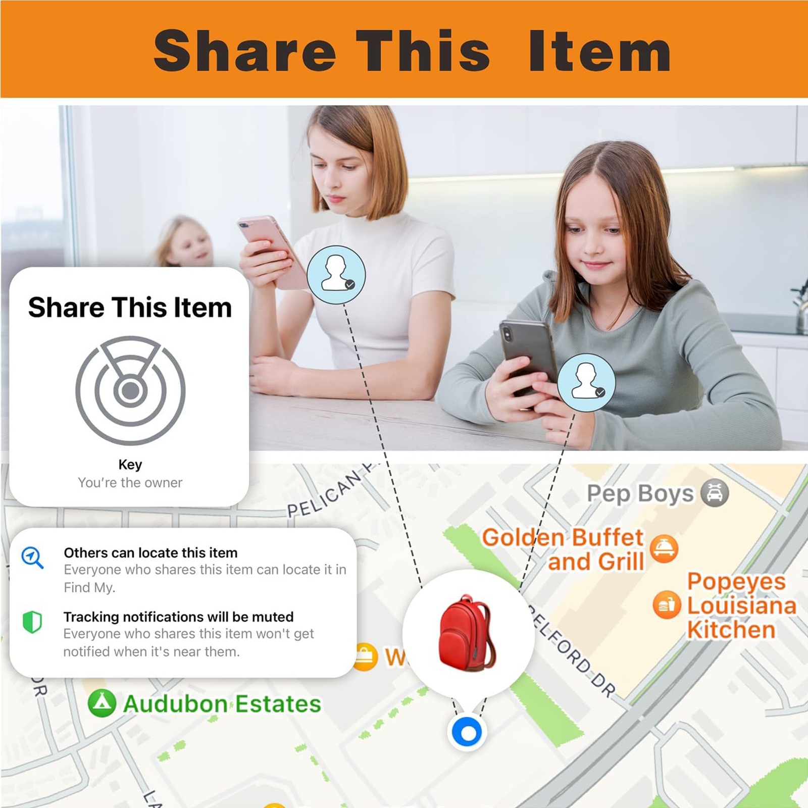 Tracker Air Tags(Works with Apple Find My (iOS Only)