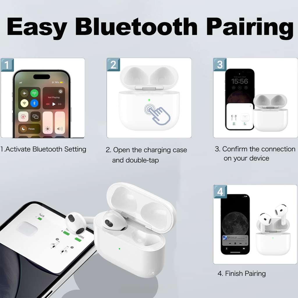 Wireless Charging Case Compatible with AirPods 4th