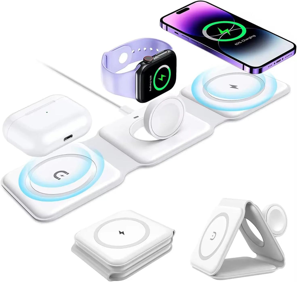 3 in 1 Foldable Magnetic Wireless Charger Dock