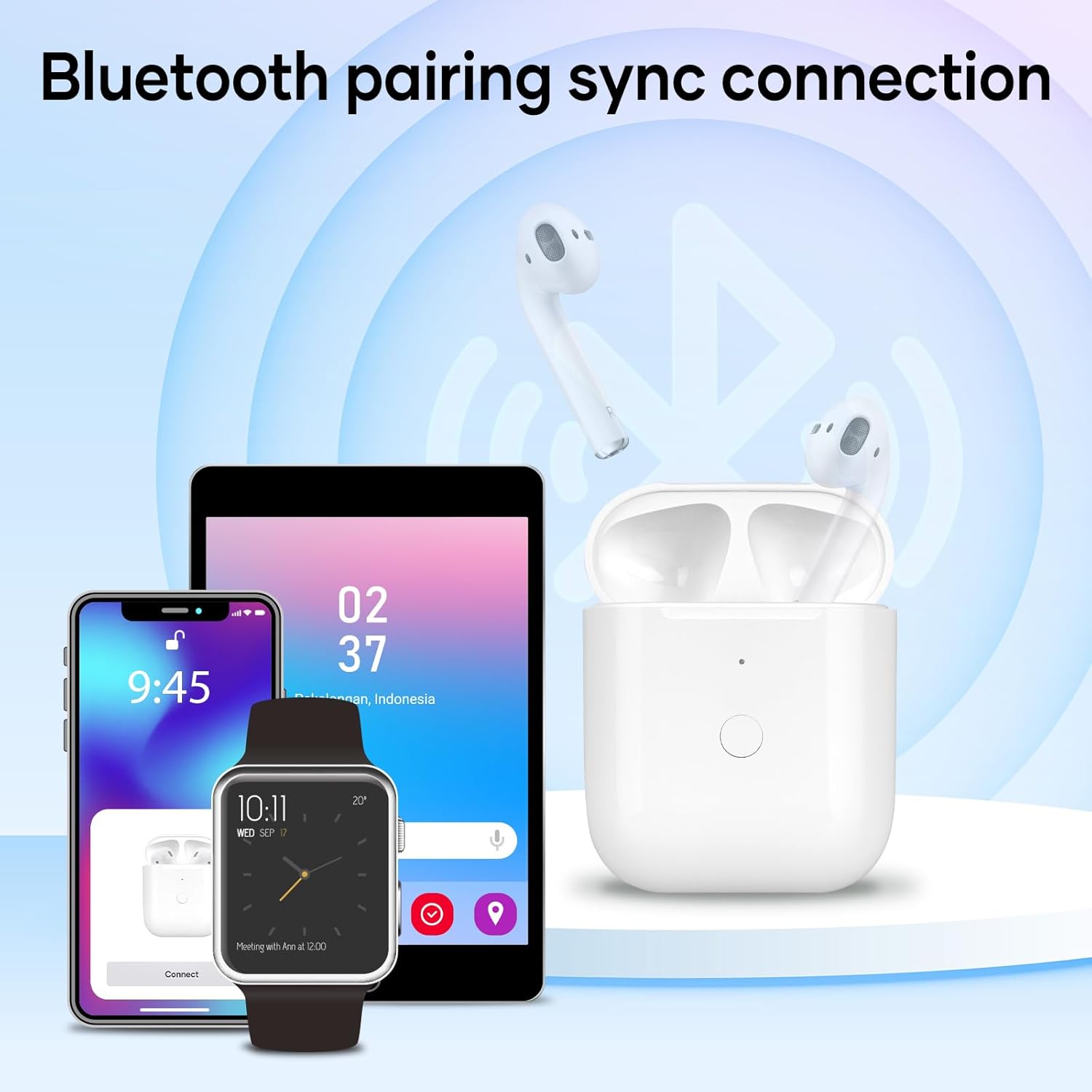 Wireless Charging Case Compatible with AirPods 1&2