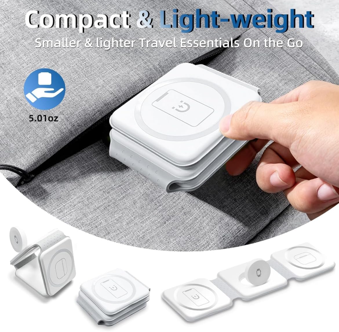 3 in 1 Foldable Magnetic Wireless Charger Dock
