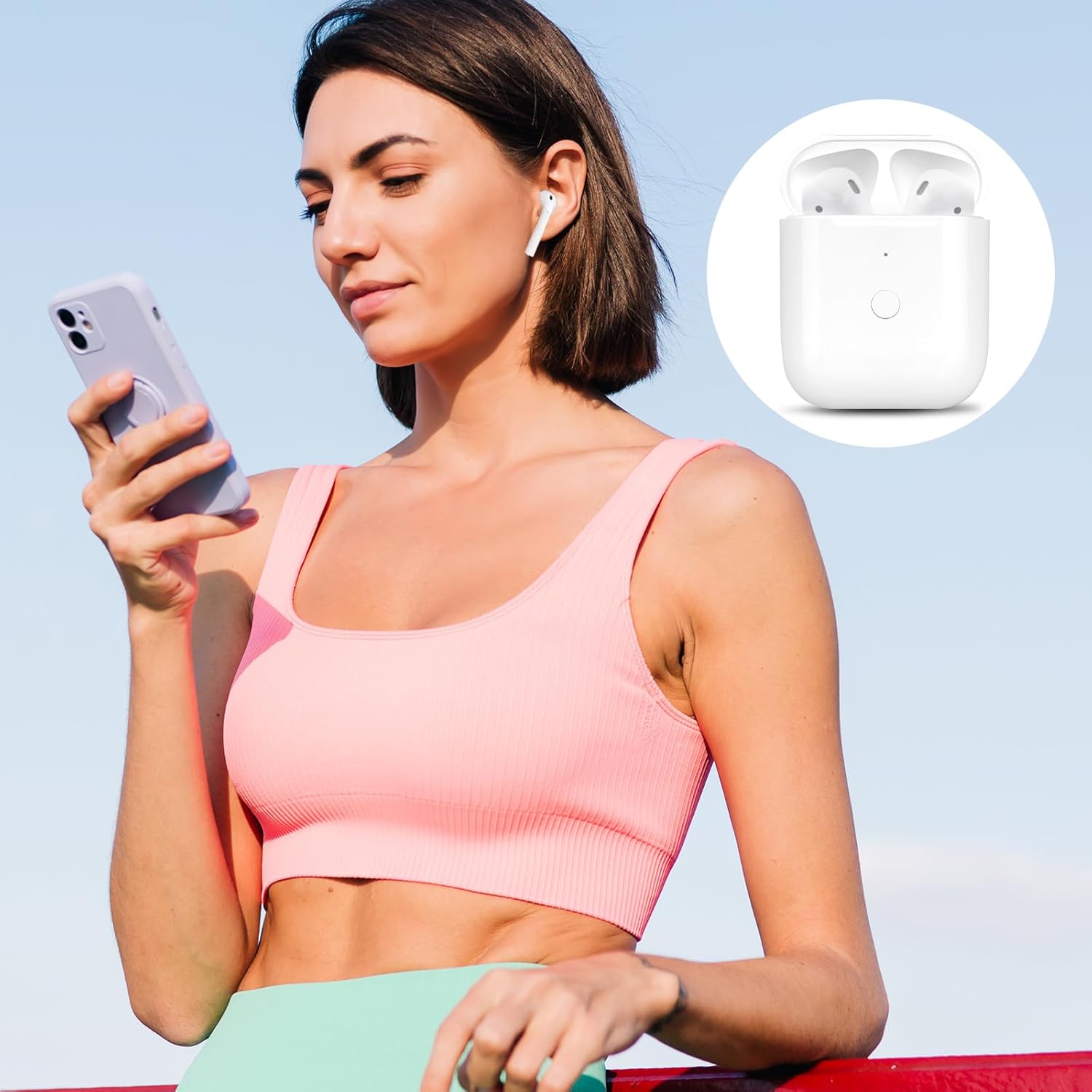 Wireless Charging Case Compatible with AirPods 1&2